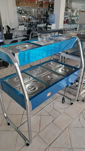 Ac buffet duplo 6 quente e 3 frios