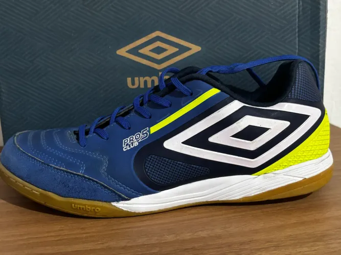 Chuteira Futsal Umbro Pro 5 Club Azul Original + Caixa