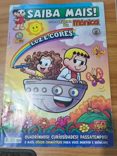Livro turma da Monica luz e cores