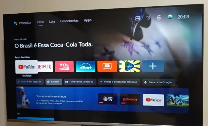 TV TCL 55 polegadas Smart Android Ultra HD 4k