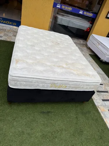 Cama box Casal HERVAL SEMINOVA TOP - ENTREGO 