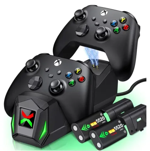 Kit 2 baterias para controle de Xbox com base de carregamento