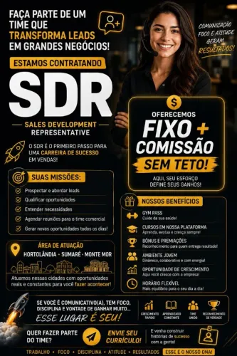 ESTAMOS CONTRATANDO SDR 