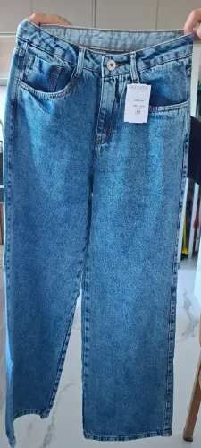 Calça jeans wide leg 