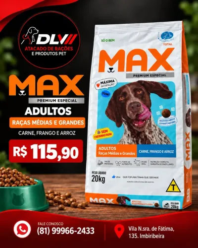 Ração Max premium especial