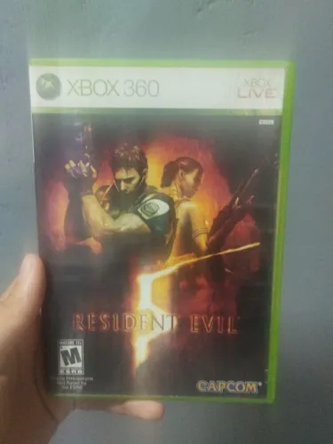 Capa + Manual Resident Evil 5 Xbox 360 Original (Sem CD)