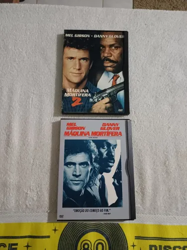 02 DVD'S dos filmes Máquina Mortífera 1 e 2 