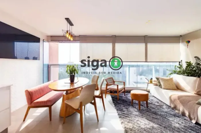 Apartamento à venda e locação, MOBILIADO, com 184m², 3 quartos e 3 vagas no Morumbi
