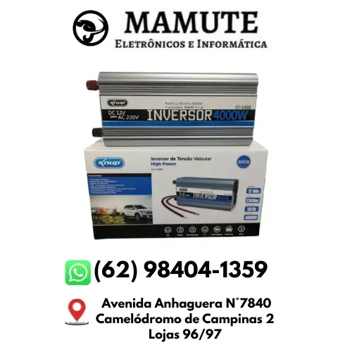 Inversor 12V Para 220V 4000W Senoidal Onda Modificada Knup