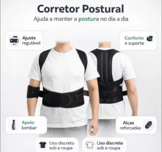 Corretor de postura ajustável qualidade pra alívio rápido 
