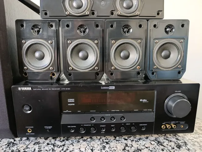 Home theater Yamaha HTR 6130 completo LEIA A DESCRIÇÃO