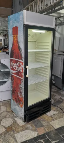 Expositor de bebidas, frios e laticínios vertical porta vidro,345 litros