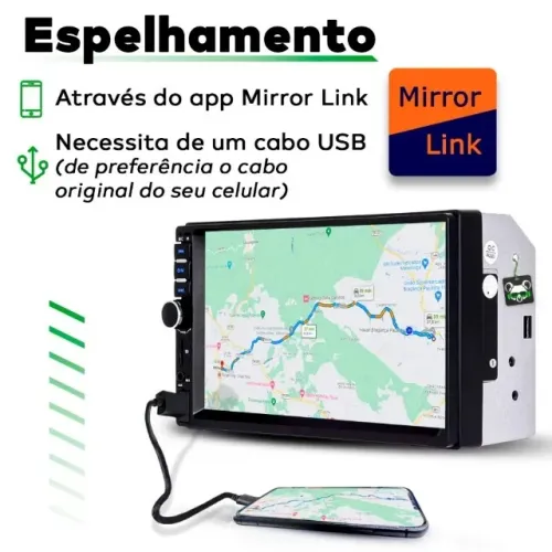 Achadinho Shopee! Aproveite! MP5 2 Din Bluetooth Espelhamento Android iOS Link com Descon