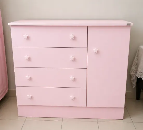 Cômoda Infantil Rosa