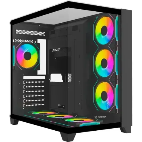  Gabinete Gamer Fortrek Clarity Full Glass Black *Sem Fan Led* - WZetta