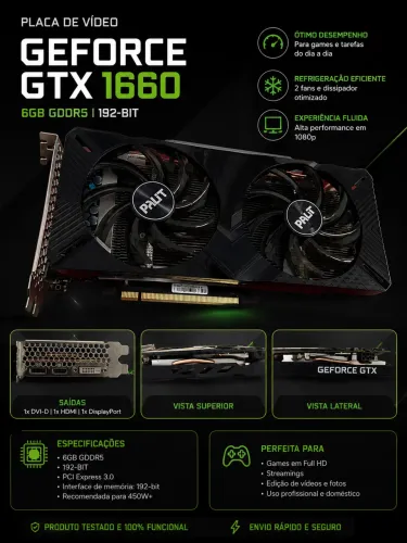 ? Palit GeForce GTX 1660 6GB ? Dual Fan