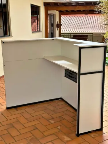 Balcão Caixa / Recepção Em L (Com Gaveteiro)