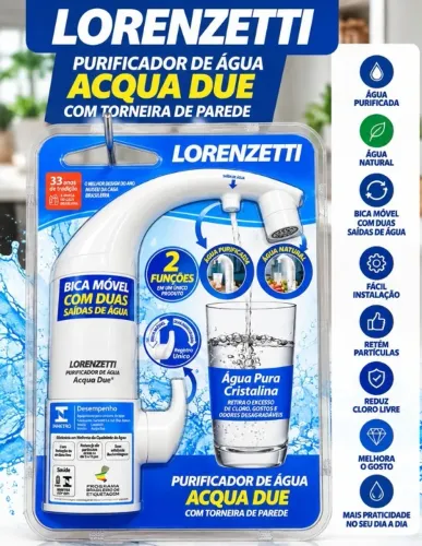 Purificador de Água Lorenzetti Acqua Due com Torneira de Parede - Branco
