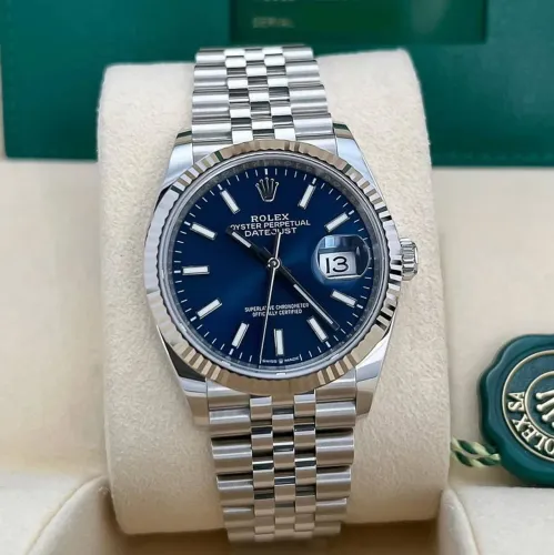 Relógio automático Rolex datejust azul novo