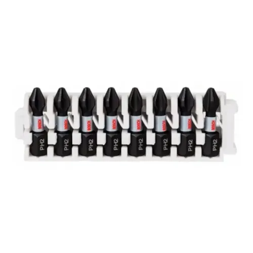 Jogo Bits PRO Phillips Impact 25mm Encaixe 1/4" 8 Peças