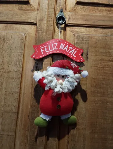 Papai Noel de feltro 1 Noel penduradoDecoração de Natal anos 2015