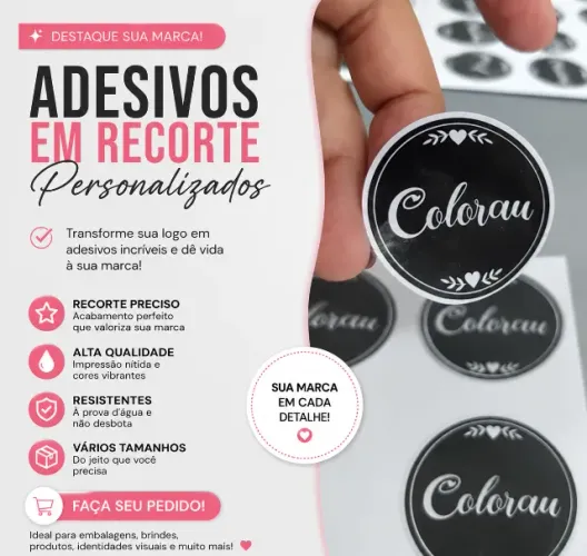 Adesivos de recorte personalizados