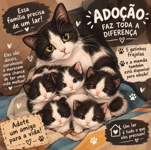 Gatinhos para adoção - também doou a mae