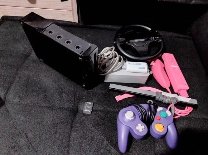Nintendo Wii Desbloqueado + Volante + Controle GameCube + Wii2HDMI
