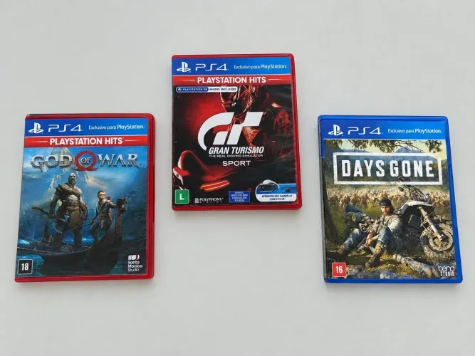 Kit 3 jogos Ps4 - God Of War/Days Gones/Gran Turismo Sport