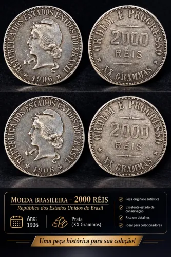 Moeda 2 mil Reis - 1906