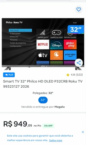 TV PHILCO 32 LACRADA