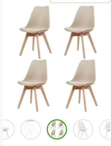 4 Cadeiras LEDA com Mesa