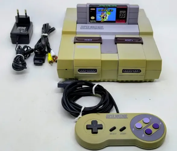 Super Nintendo + Mario World original