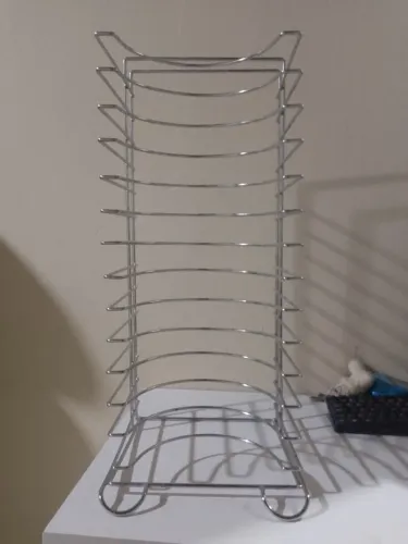 Suporte organizador para pizza 35 a 42 Cm- Rack P/14 telas de pizza