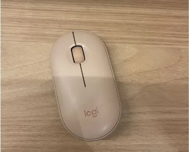 Mouse Sem Fio Logitech Pebble M350 Rosa Com Click Silencioso Seminovo