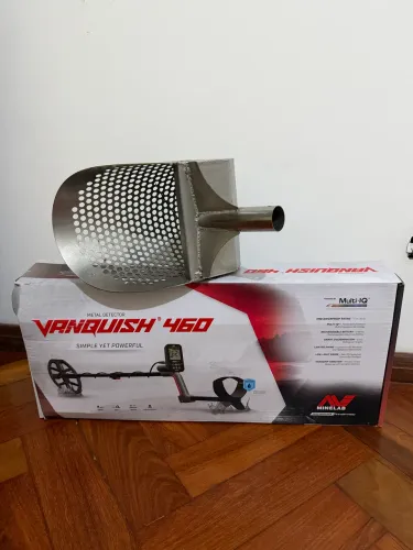 Detector de Metais Minelab Vanquish 460 + Pá Scoop Profissional | NF | 20 Dias de Uso