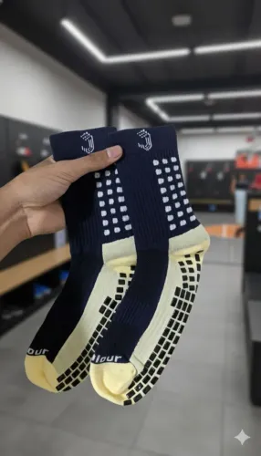 Meia antiderrapante para futebol