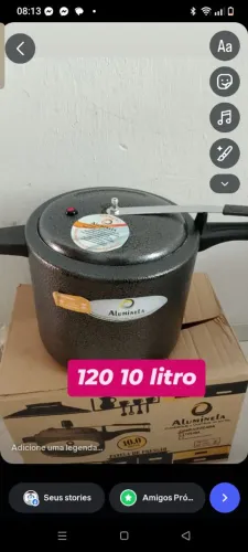 Panela pressão 10 litro craqueada