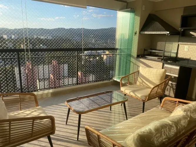 Conjunto de Àrea Externa Sardenha com 1 Sofá, 2 Poltronas 1 Mesa - Marrom/bege