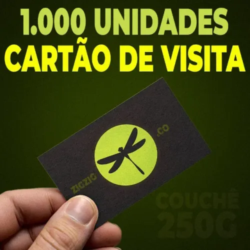 Cartão de Visita | 4x0 Cor Frente | Couchê 250G | Verniz Total Frente