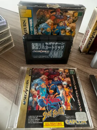X-men vs Street Fighter - Sega Saturn japonês CIB