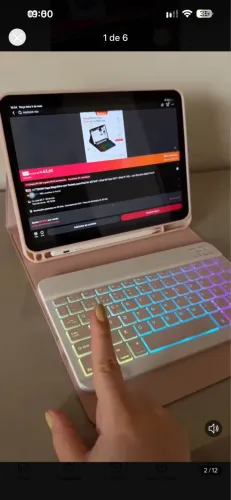 ipad 6 gen com capa e Apple pan originais