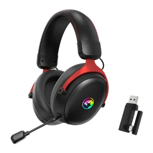 Headset Gamer Marvo Tactic X Pro, RGB, Wireless, Drivers 53mm, Preto
