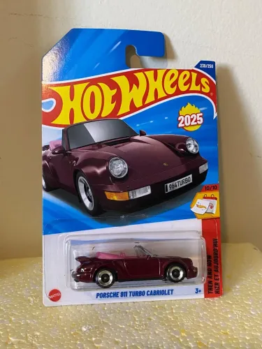 Miniatura Coleção Hotwheels Porsche 911 Turbo Cabriolet Novo Hot Wheels 1:64