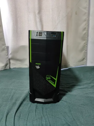 Gabinete gamer com 2 vans RGB