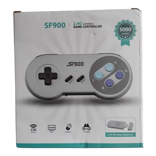 Game Stick SF900 Retrô Super Nintendo + 2 Controles Sem Fio (Novo na Caixa) 