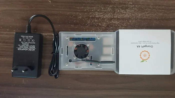 Kit Completo Orange Pi 4A 2GB + Fonte Original + SD 128GB + Case e Dissipadores