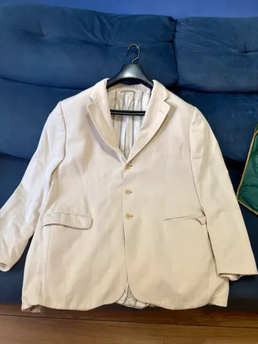 Blazer Brooksfield masculino bege com tecido italiano