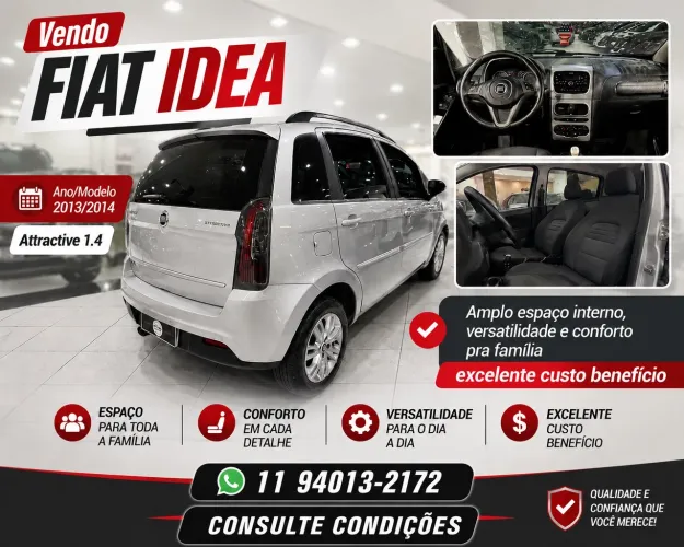 Fiat Idea Attractive 1.4 Fire Flex 8V 5P 2014