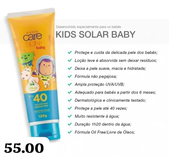 Protetor solar infantil 